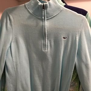 Light blue Vineyard Vines 1/4 Zip